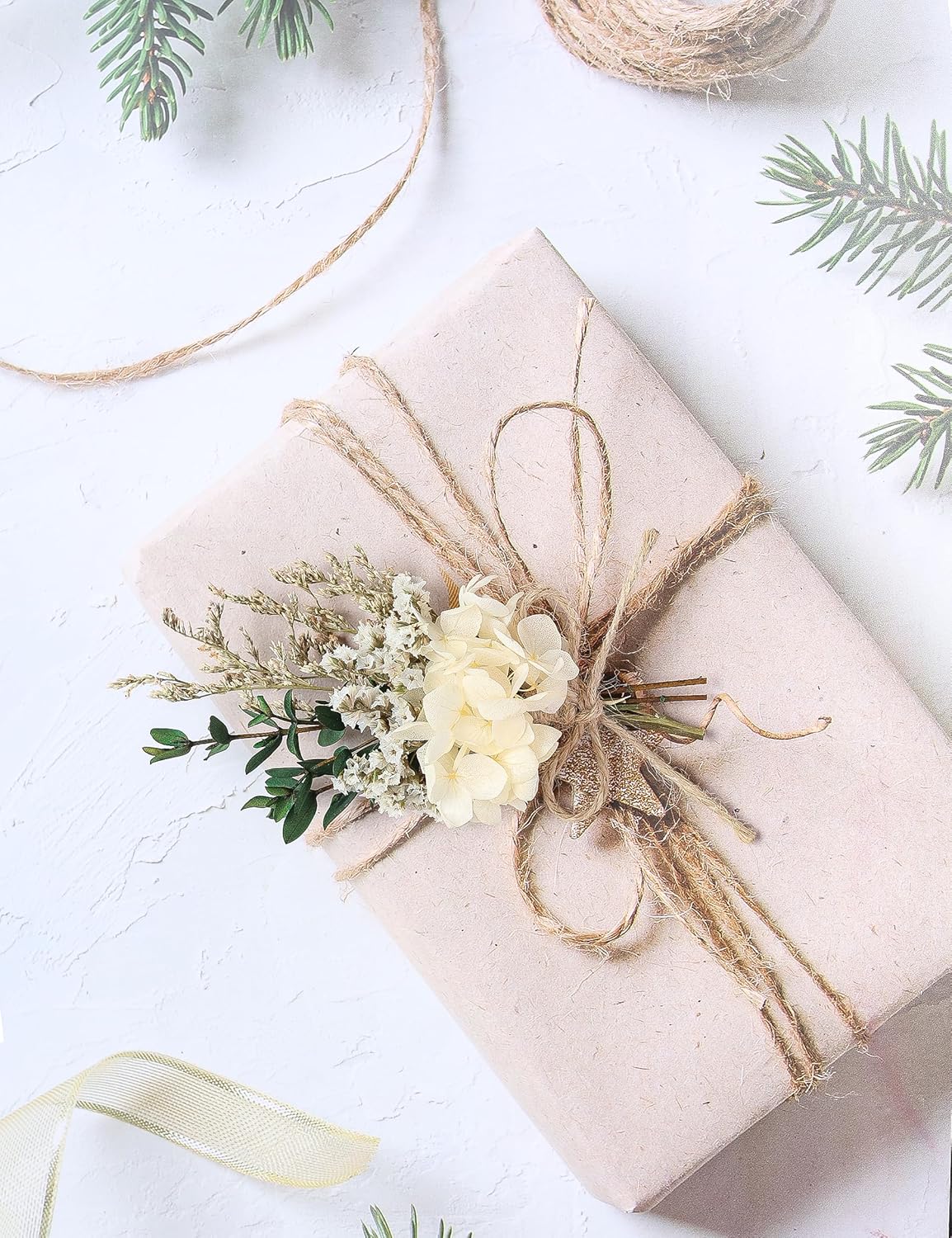 Xins Convey Mini Dried Flower Bouquet Set Pack of 12 Gray