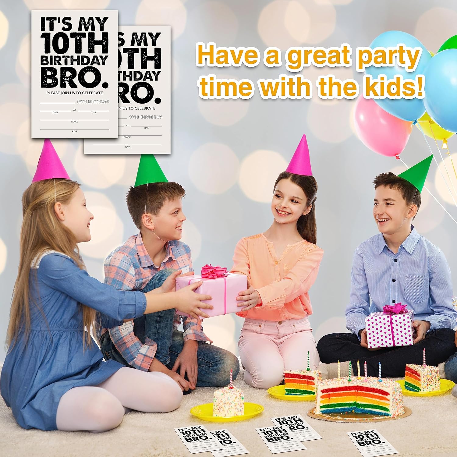 YSTEP 10th Birthday Party Invitations 20 Pack