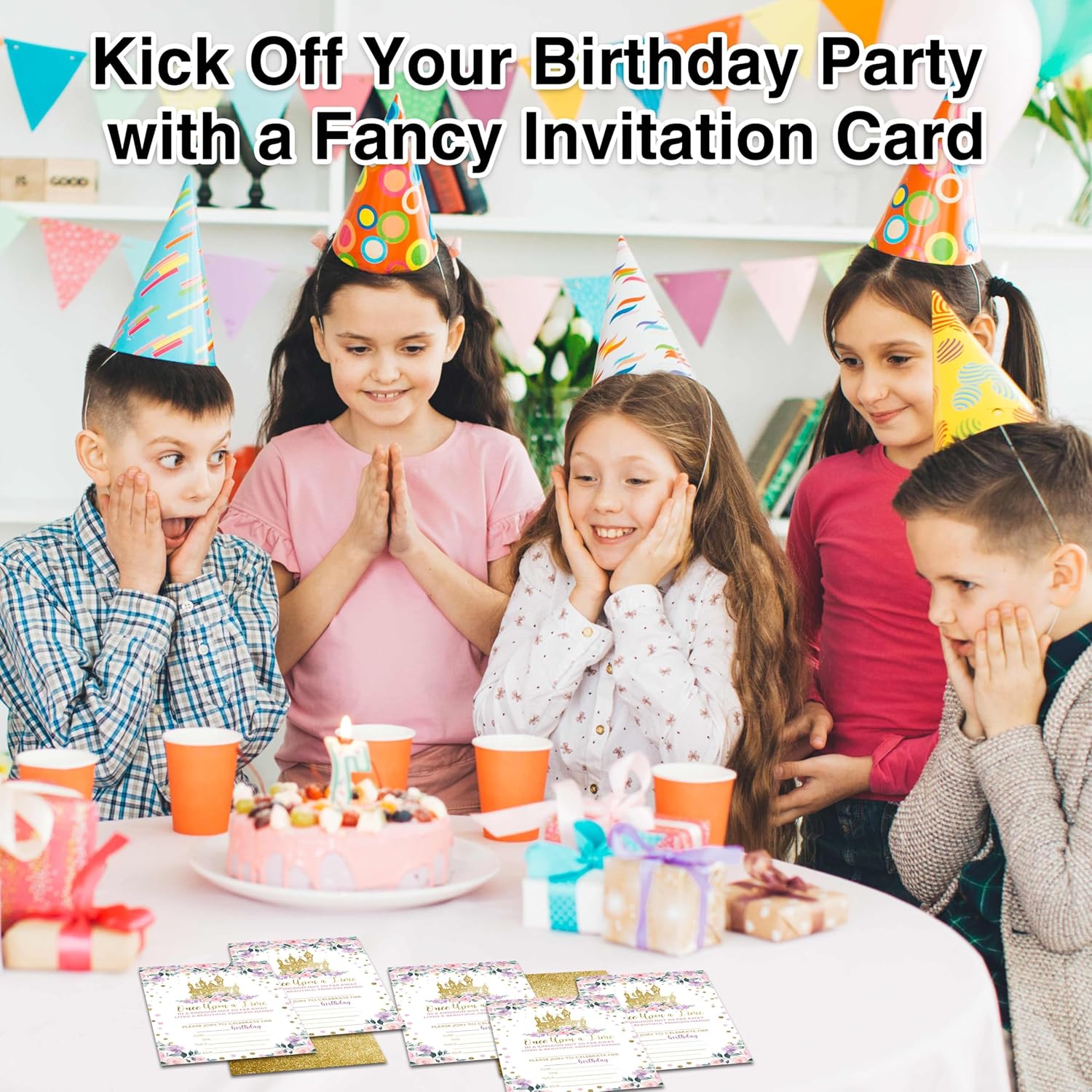 Princess Birthday Invitations with 25 Envelopes