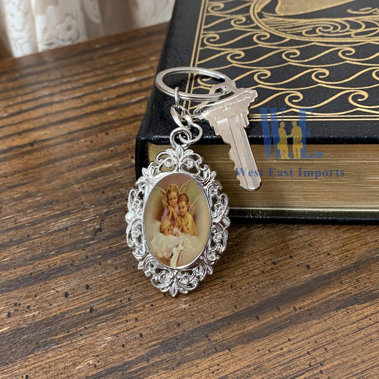 WE Personalized Baptism Party Favor 12 PCS Guardian Angel Keychain